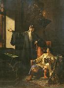 unknow artist Tsar Ivan the Terrible and the priest Sylvester painting